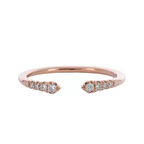 0.09ctw Micro Pavê Split Diamond Band - Rose Gold