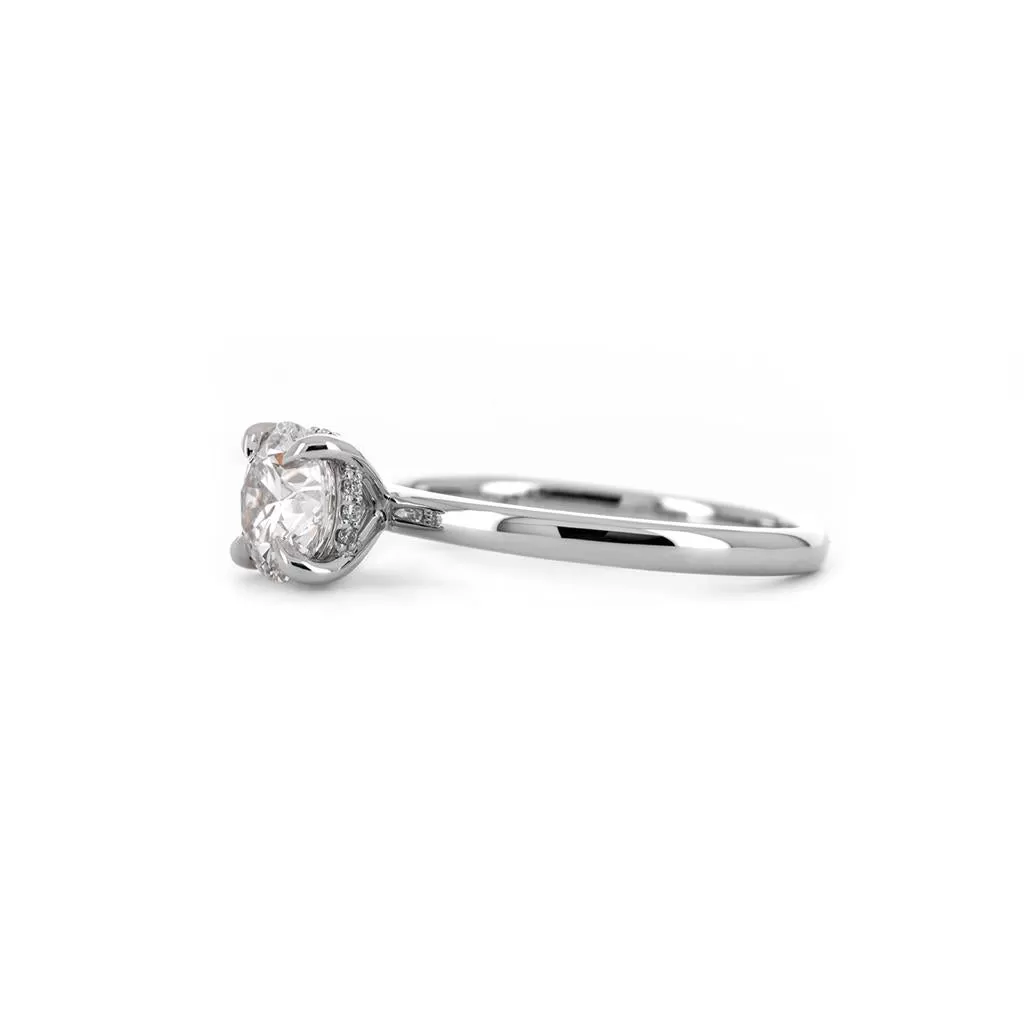 1.12CTW Round Diamond Engagement Ring - 950 Platinum