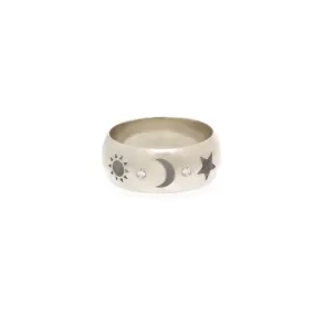 14k Total Eclipse Wide Band Ring with Diamonds - SALE