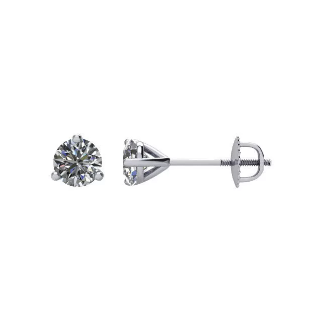 14K White Gold Cocktail-Style Diamond Stud Earrings