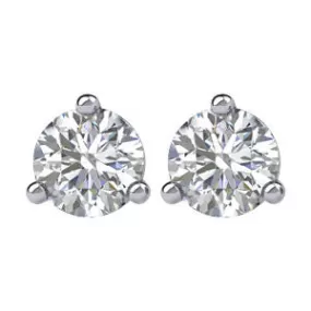 14K White Gold Cocktail-Style Diamond Stud Earrings