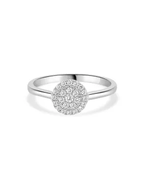 14K White Gold Diamond Cluster Ring