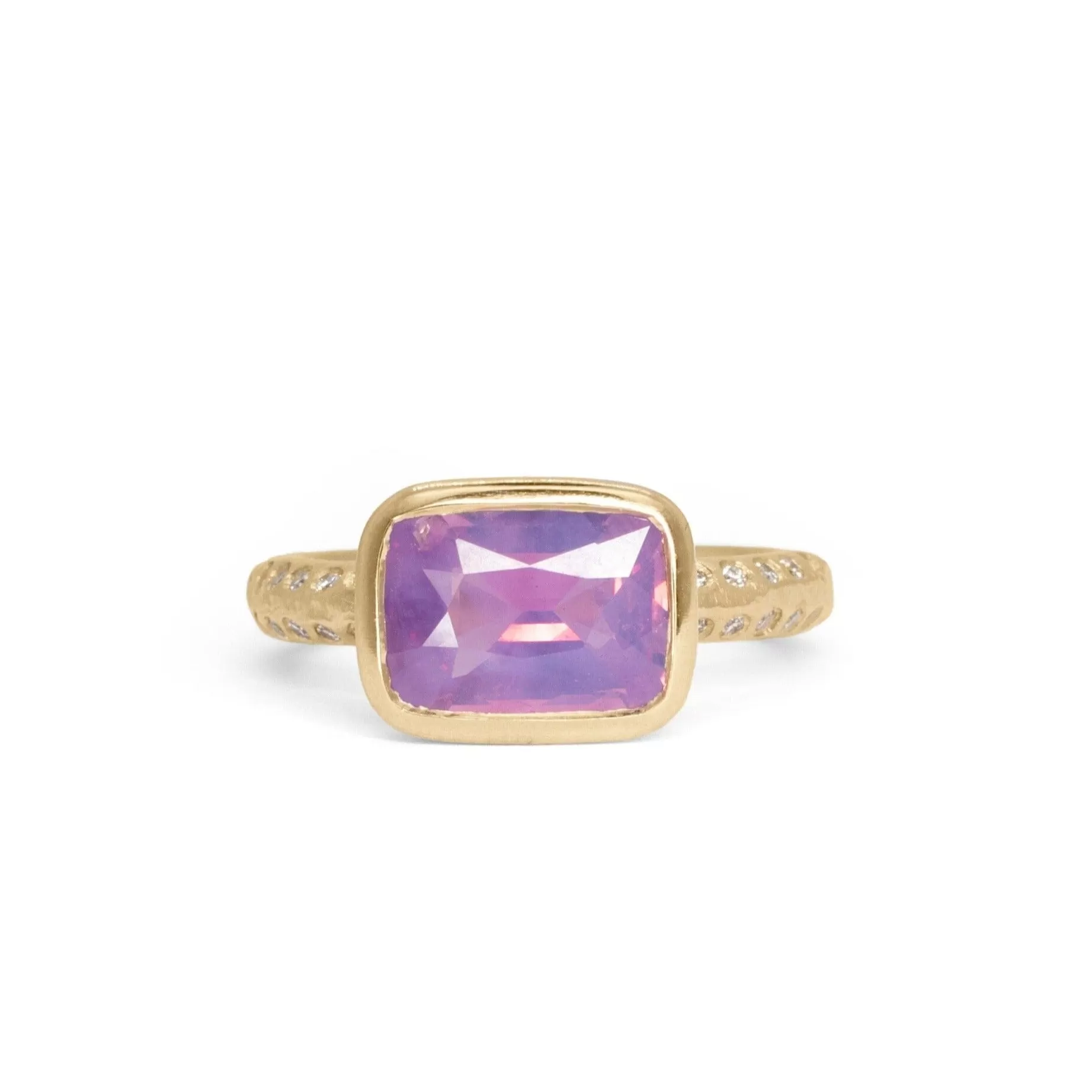 18K Atlantic Unicorn Ring with Pink Sapphire and Diamonds