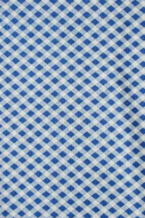 1940s Gingham Feedsack, Blue/White Vintage Summer Fabric