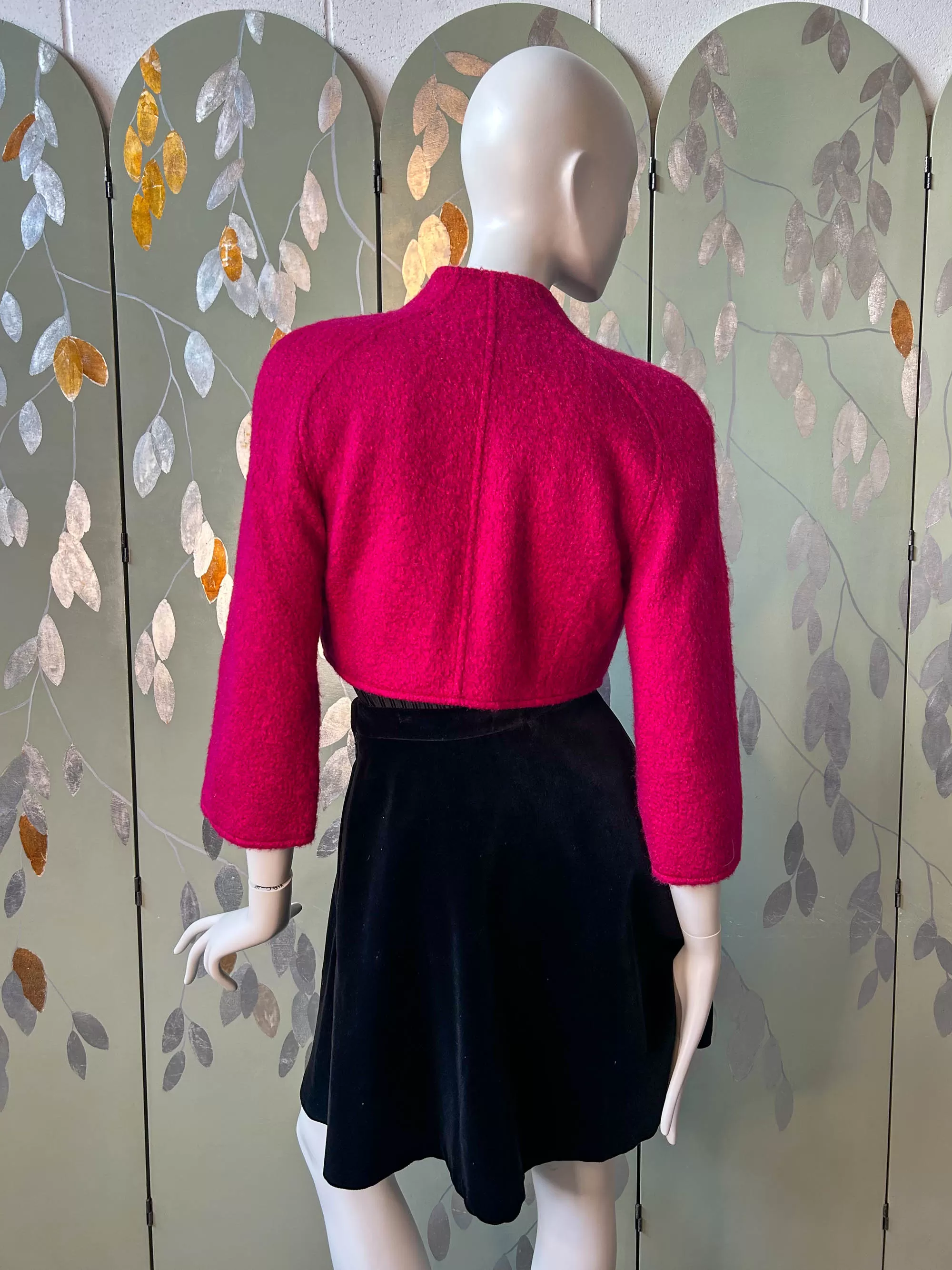 1980s Thierry Mugler Magenta Bolero, Small