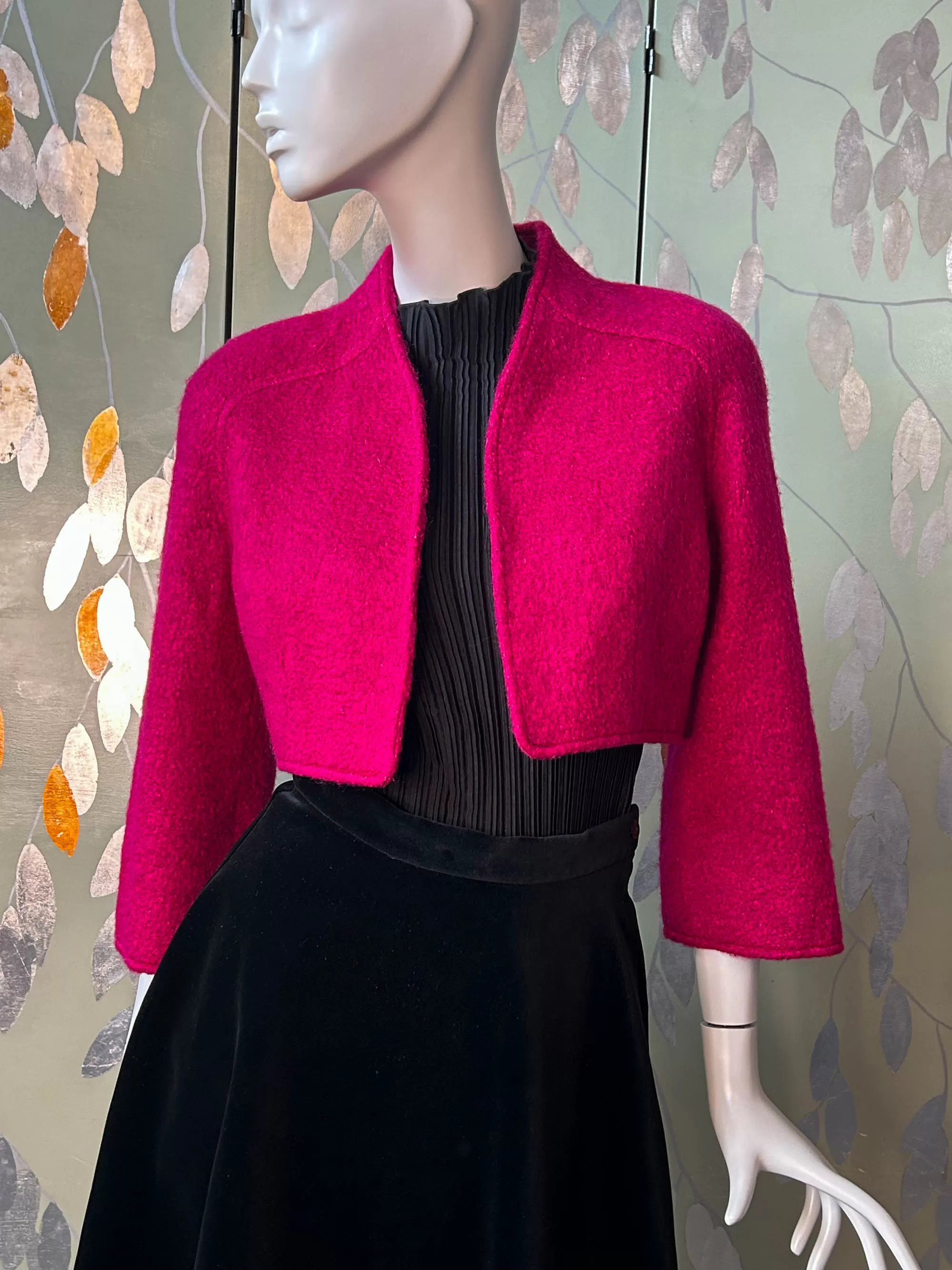 1980s Thierry Mugler Magenta Bolero, Small