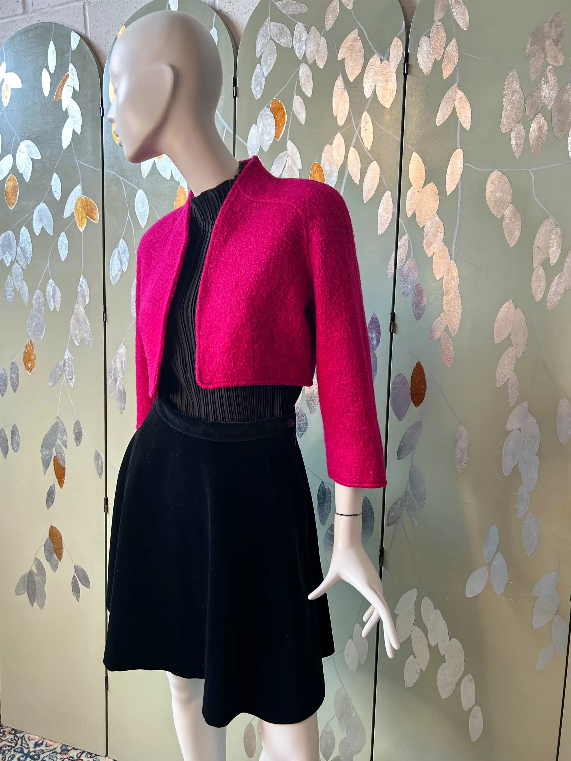 1980s Thierry Mugler Magenta Bolero, Small