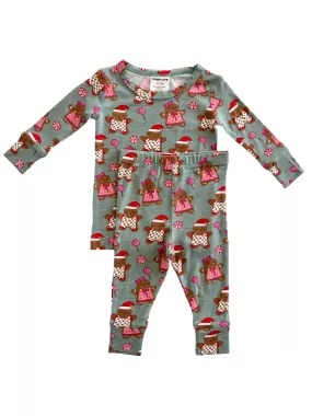 2-Piece Set, Gingerbread Friends Green