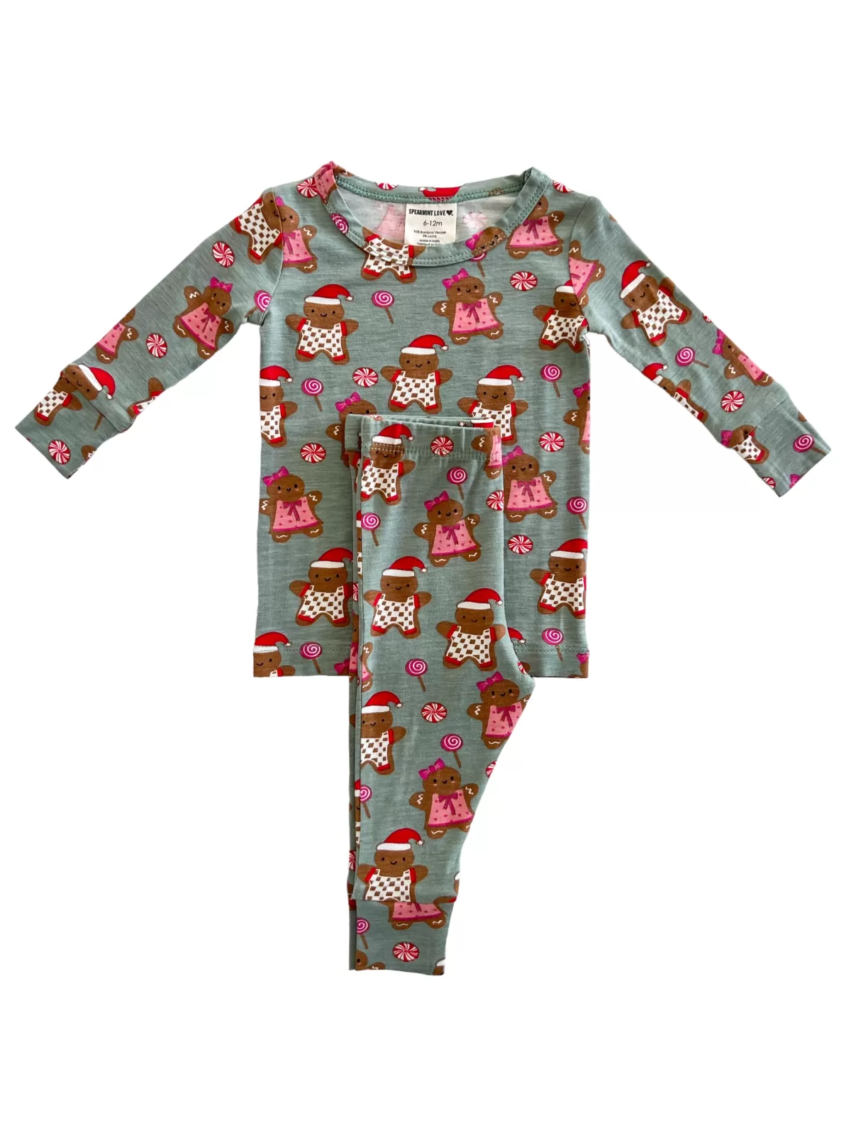 2-Piece Set, Gingerbread Friends Green