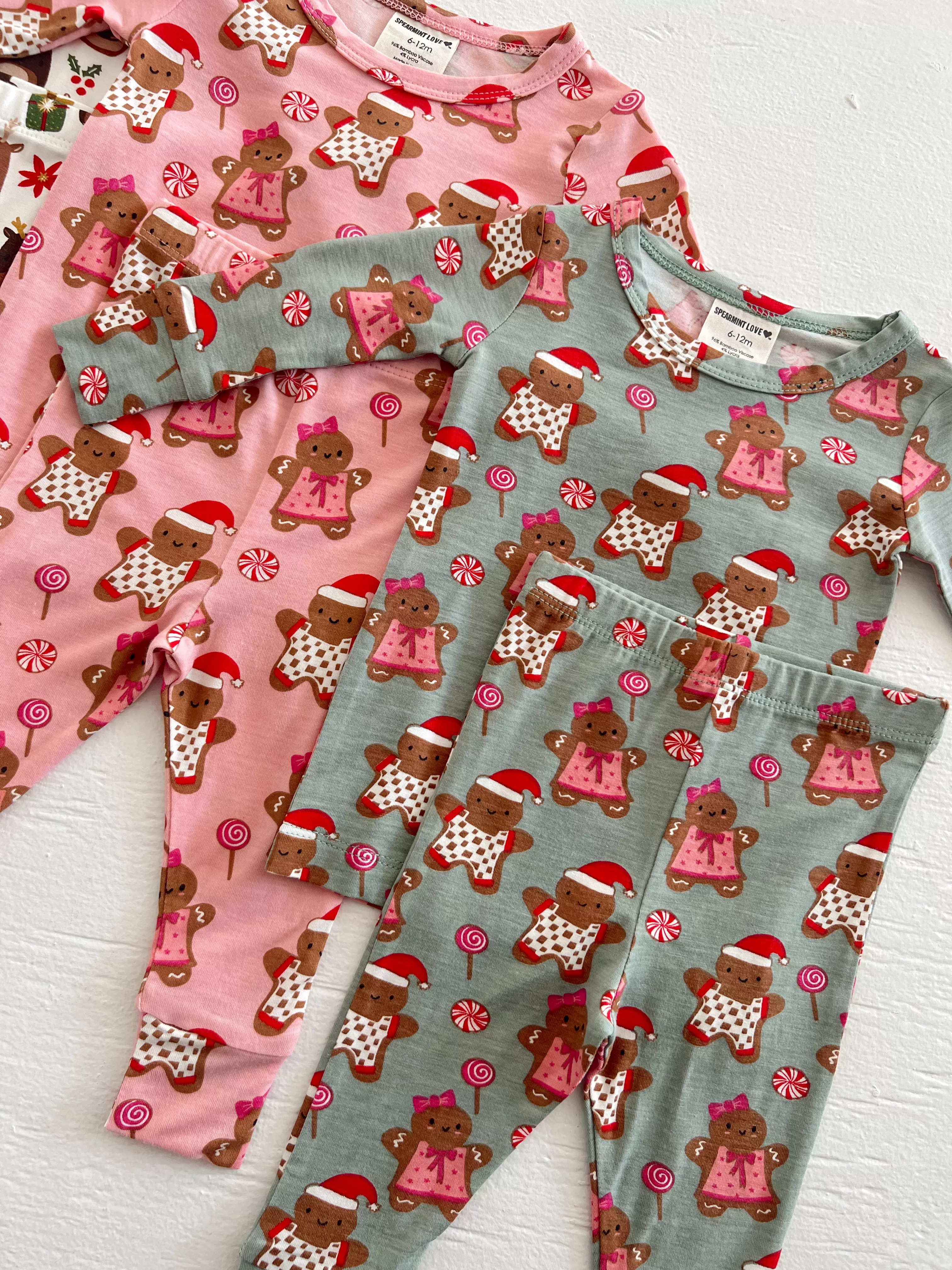 2-Piece Set, Gingerbread Friends Green