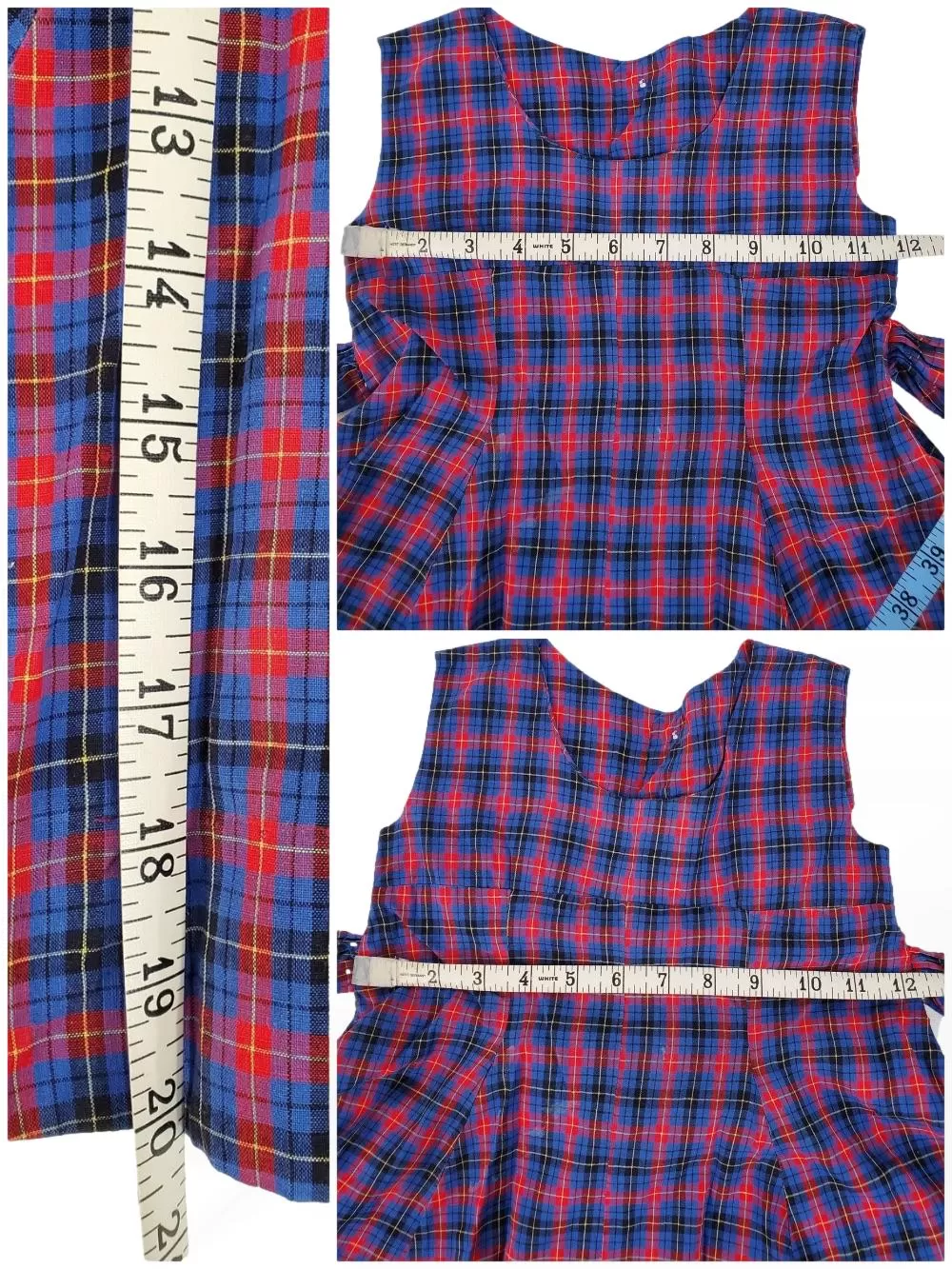 50s Child's Plaid Dress With Circle Skirt