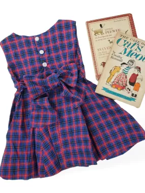 50s Child's Plaid Dress With Circle Skirt