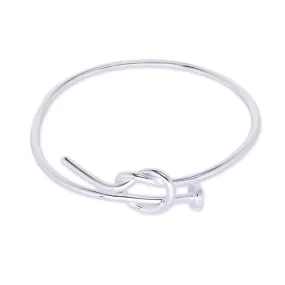 60mm Brass Knot bracelet Custom Engraving tie the knot bracelet Friendship Bracelet thickness 2mm plated silver 1pcs