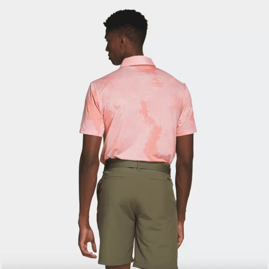 Adidas 2023 Flower Mesh Golf Polo Shirt - Orange