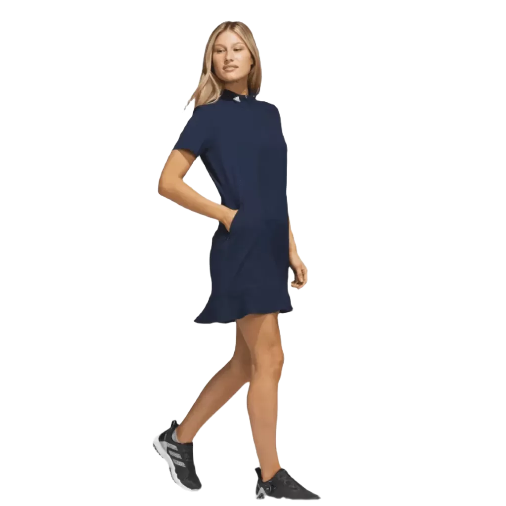 Adidas Ladies Frill Dress - Blue