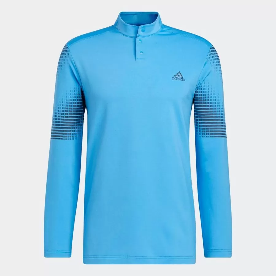 Adidas Statement COLD.RDY Long Sleeve Polo Shirt - Blue