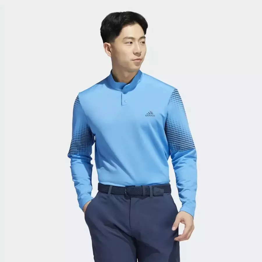 Adidas Statement COLD.RDY Long Sleeve Polo Shirt - Blue