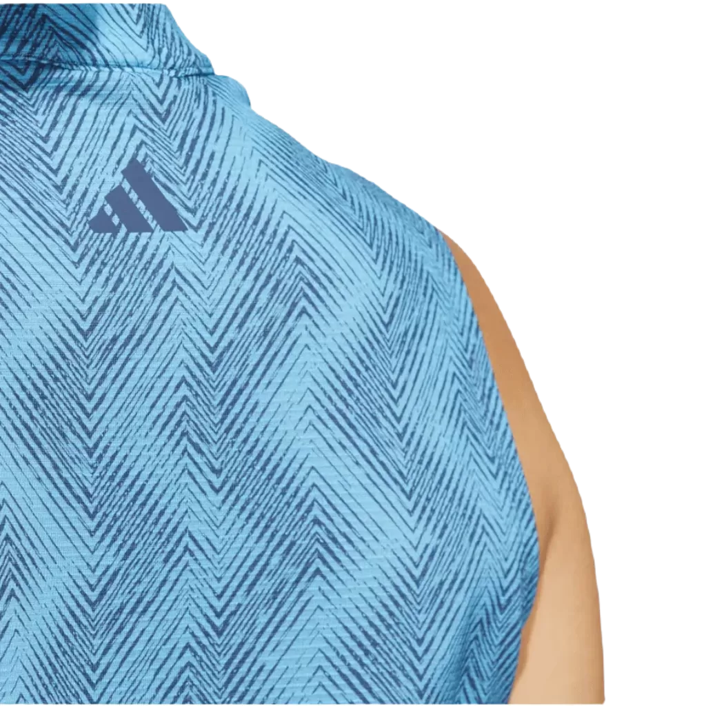 Adidas Ultimate365 Ladies Ottoman Printed Sleeveless Polo Shirt