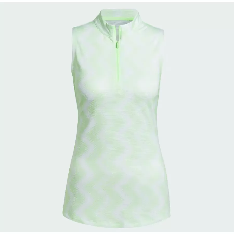 Adidas Ultimate365 Ladies Ottoman Printed Sleeveless Polo Shirt