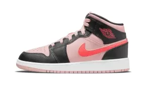 Air Jordan 1 Mid Black Pink Crimson