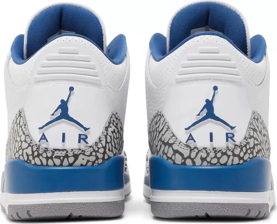 Air Jordan 3 Retro 'Washington Wizards' True Blue Sneakers for Men