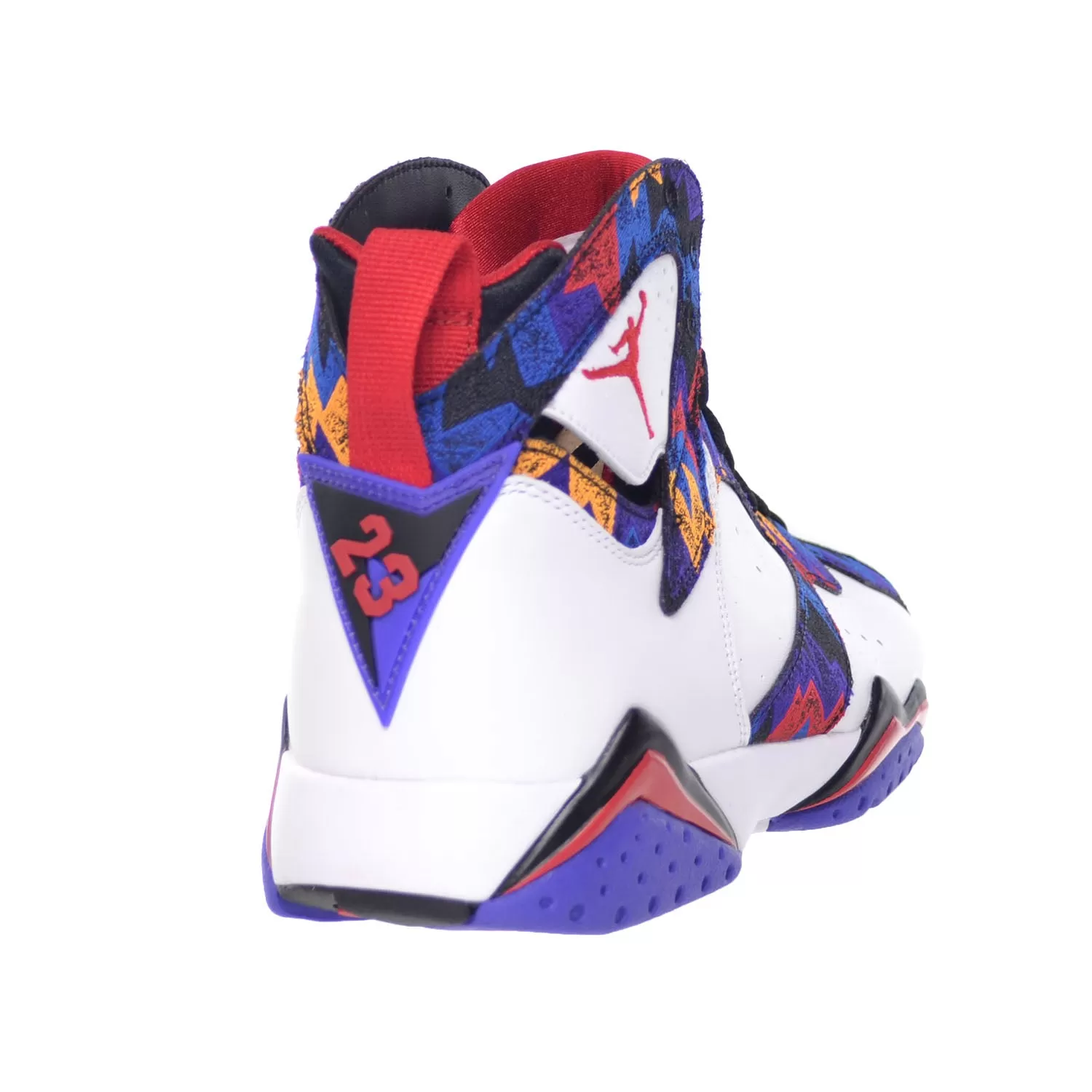 Air Jordan 7 Retro Sweater Mens' Shoes White-University Red-Black