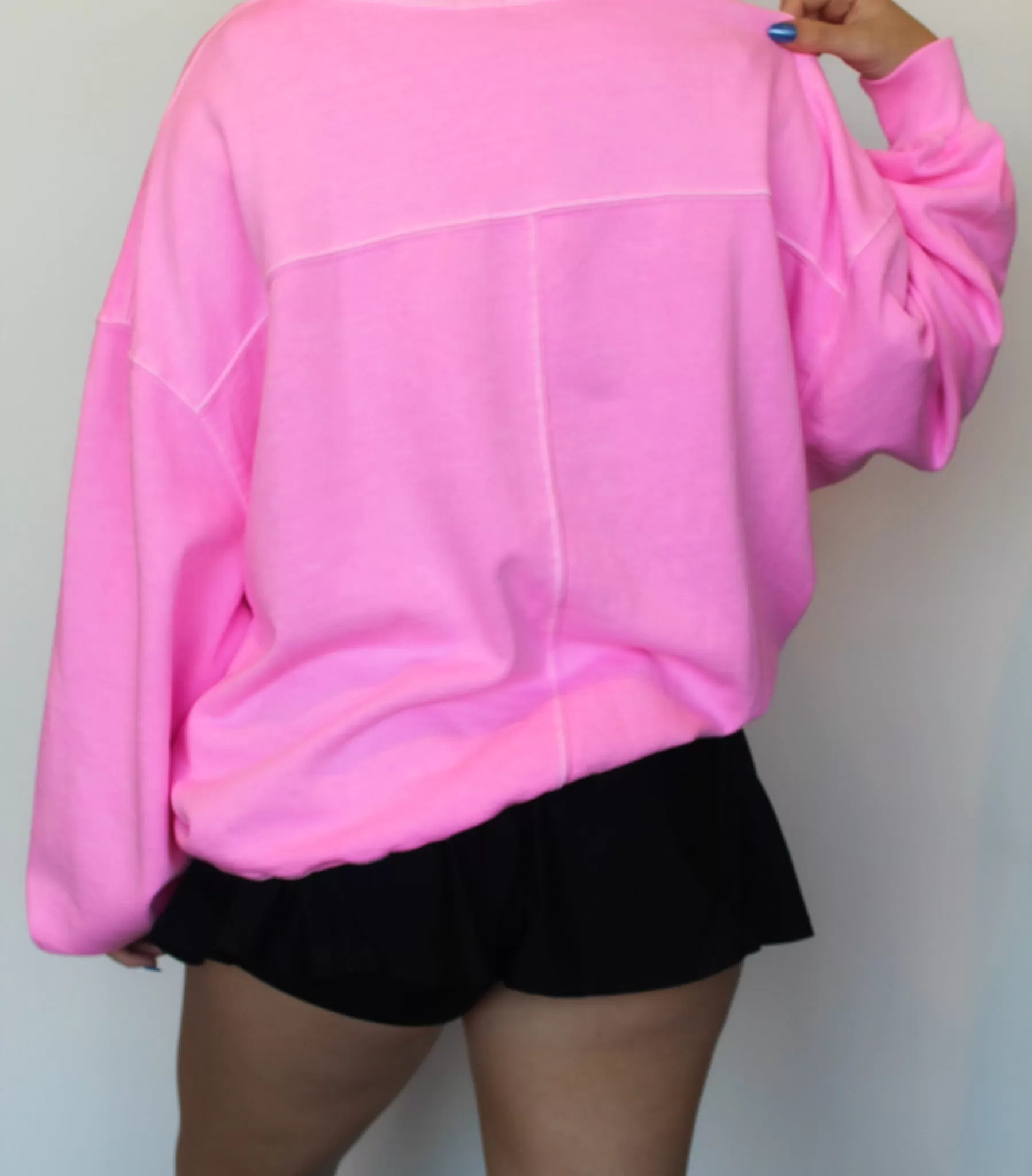 Alabama Varsity Oversized Crewneck- Bubblegum Pink