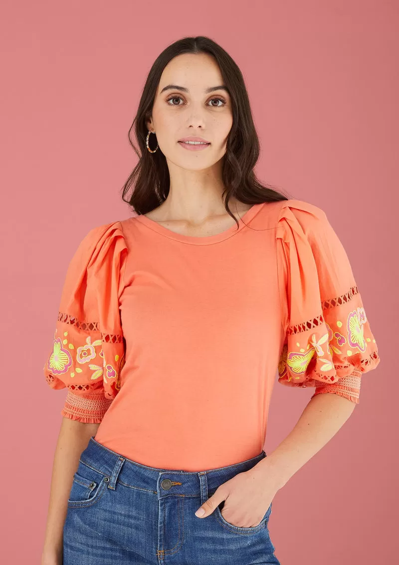 Alivia Charlotte Top Coral