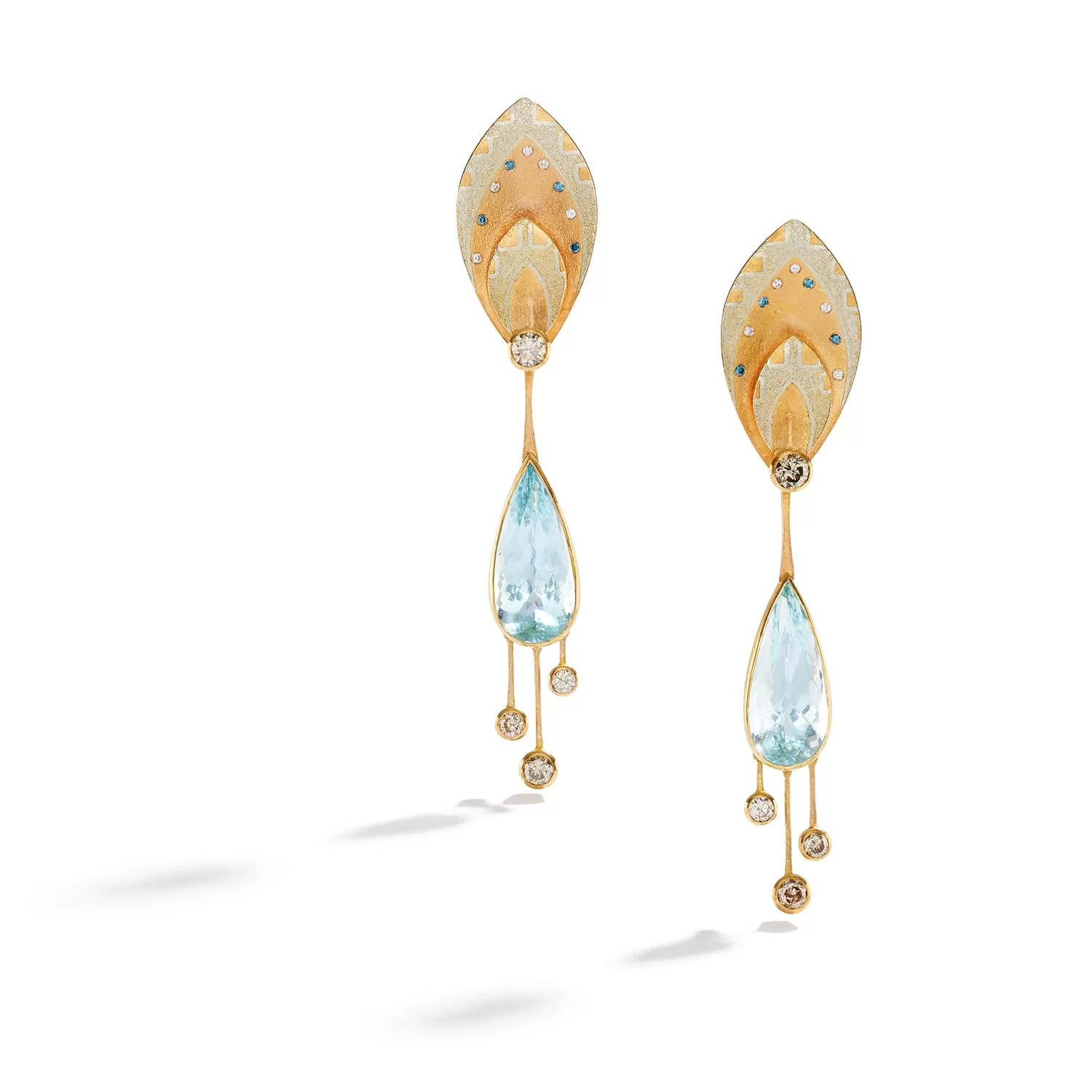 Aquamarine Teardrop Earrings