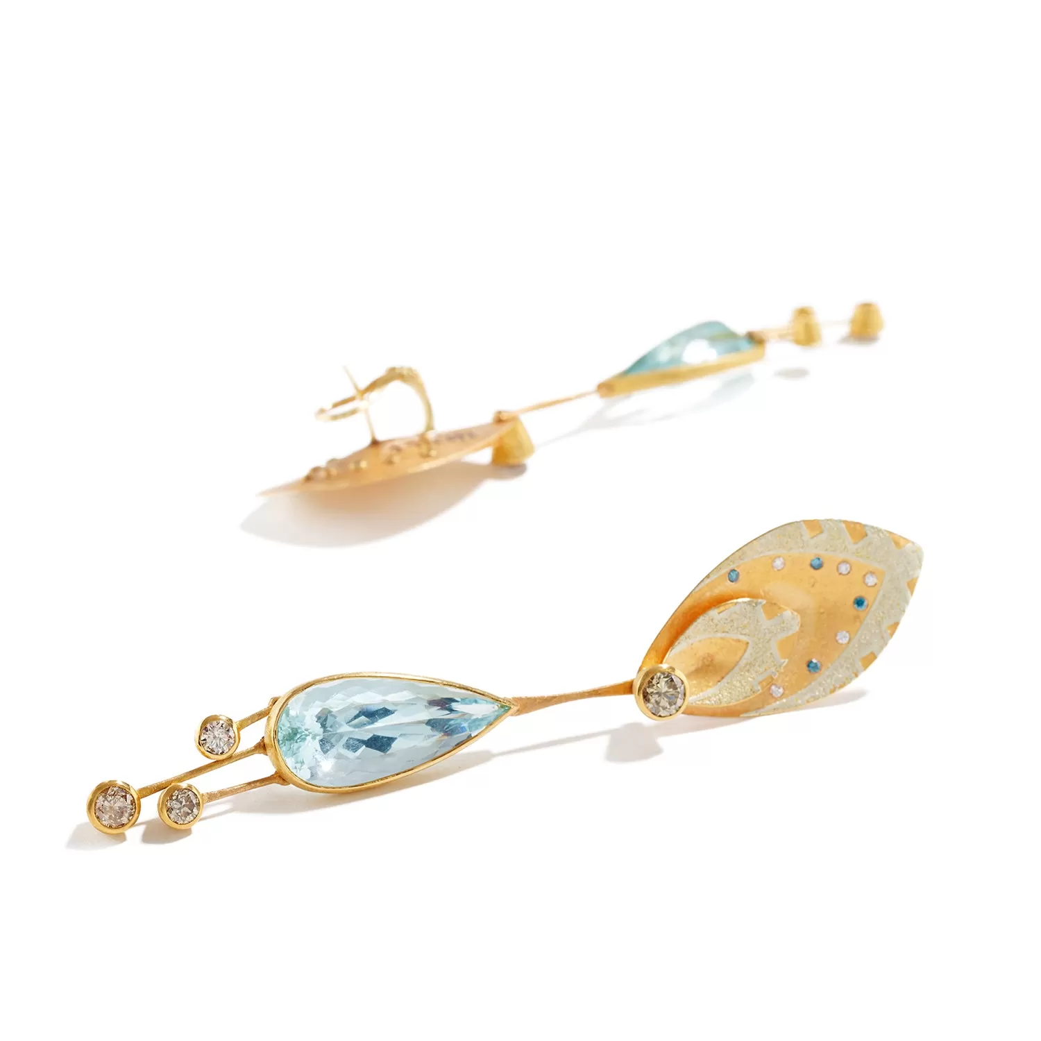 Aquamarine Teardrop Earrings