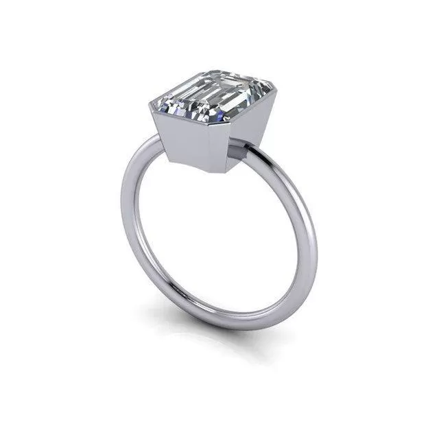 Ariana No. 1 Emerald Cut Lab Grown Diamond Engagement Ring