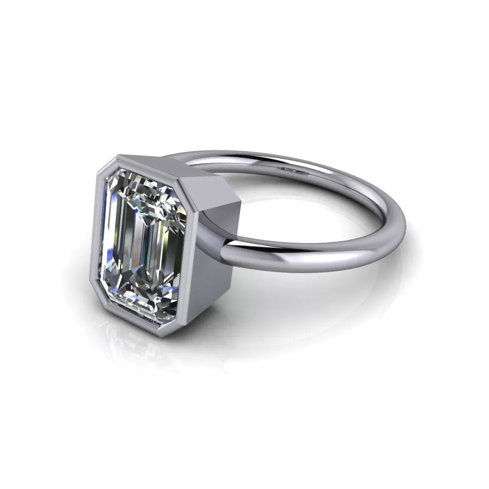 Ariana No. 1 Emerald Cut Lab Grown Diamond Engagement Ring