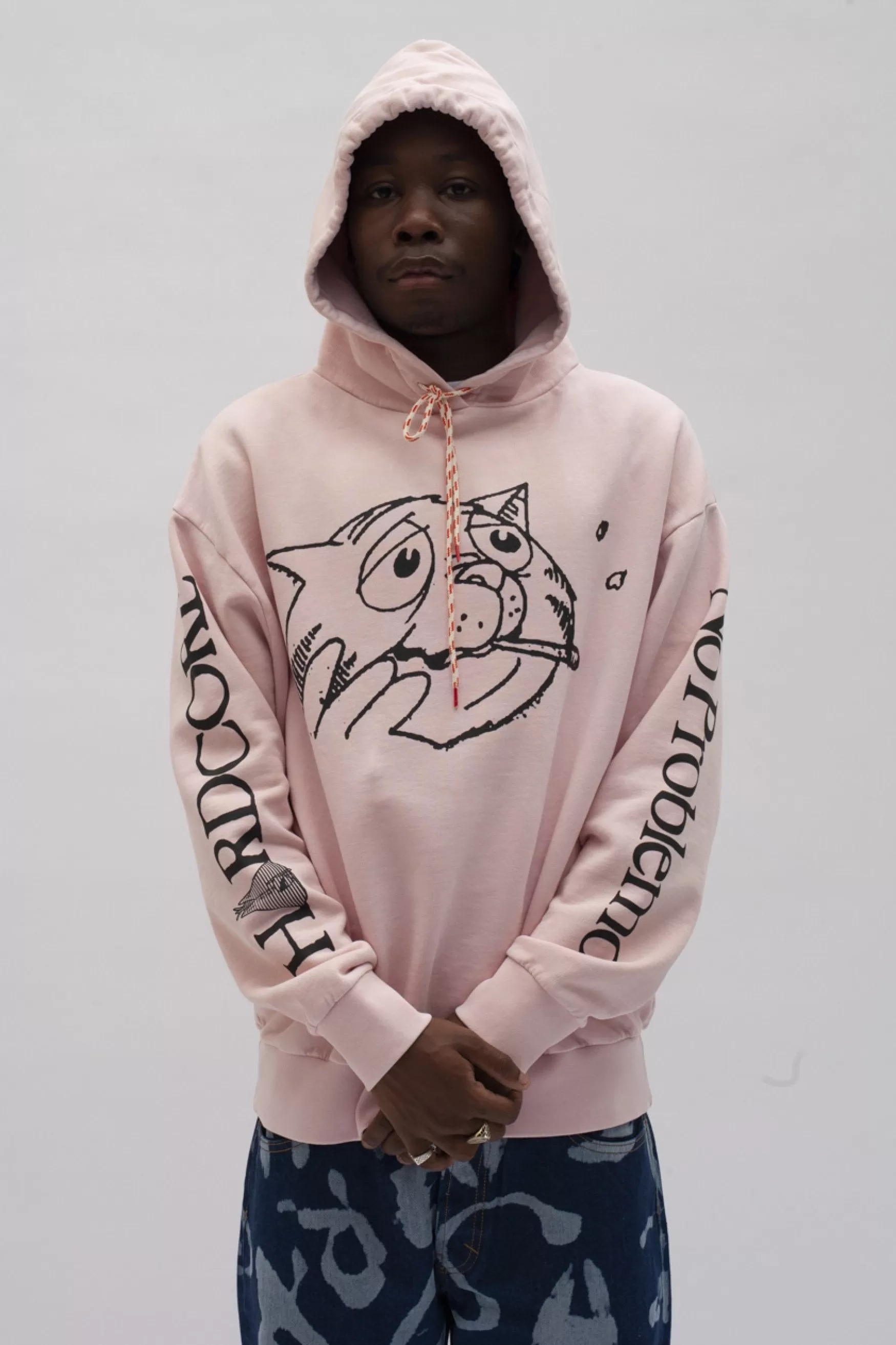 Aries Arise Worried Cat Acid Hoodie