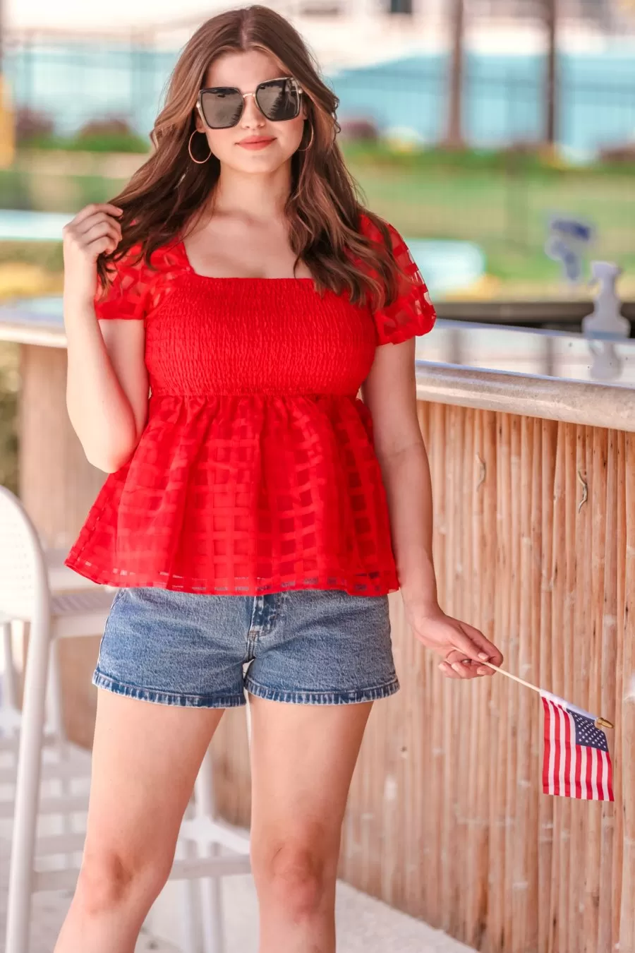 Arizona Smocked Top