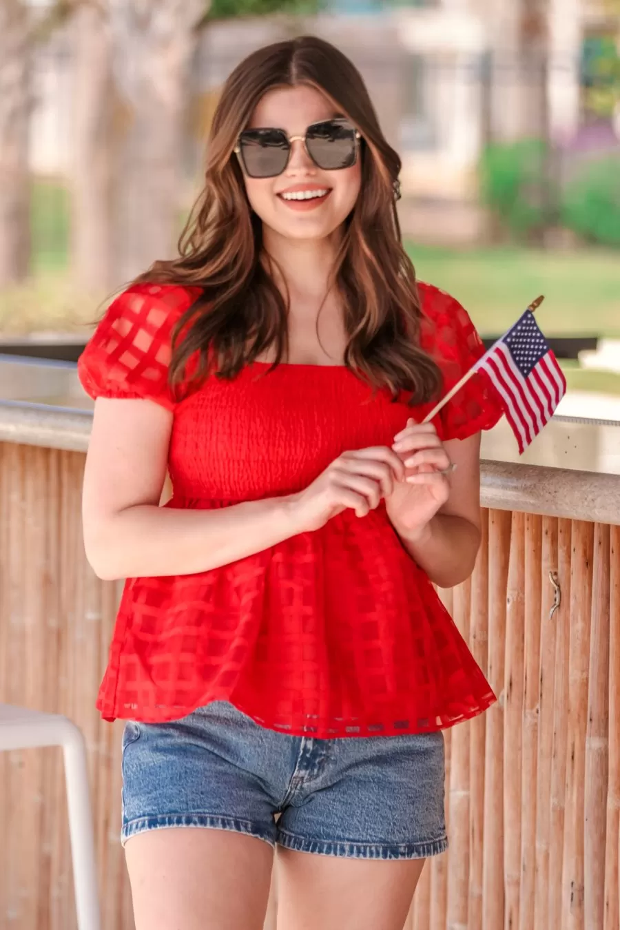 Arizona Smocked Top