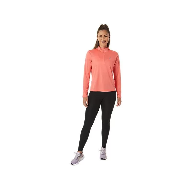 Asics Women's LS 1/2 Zip Top  - Papaya