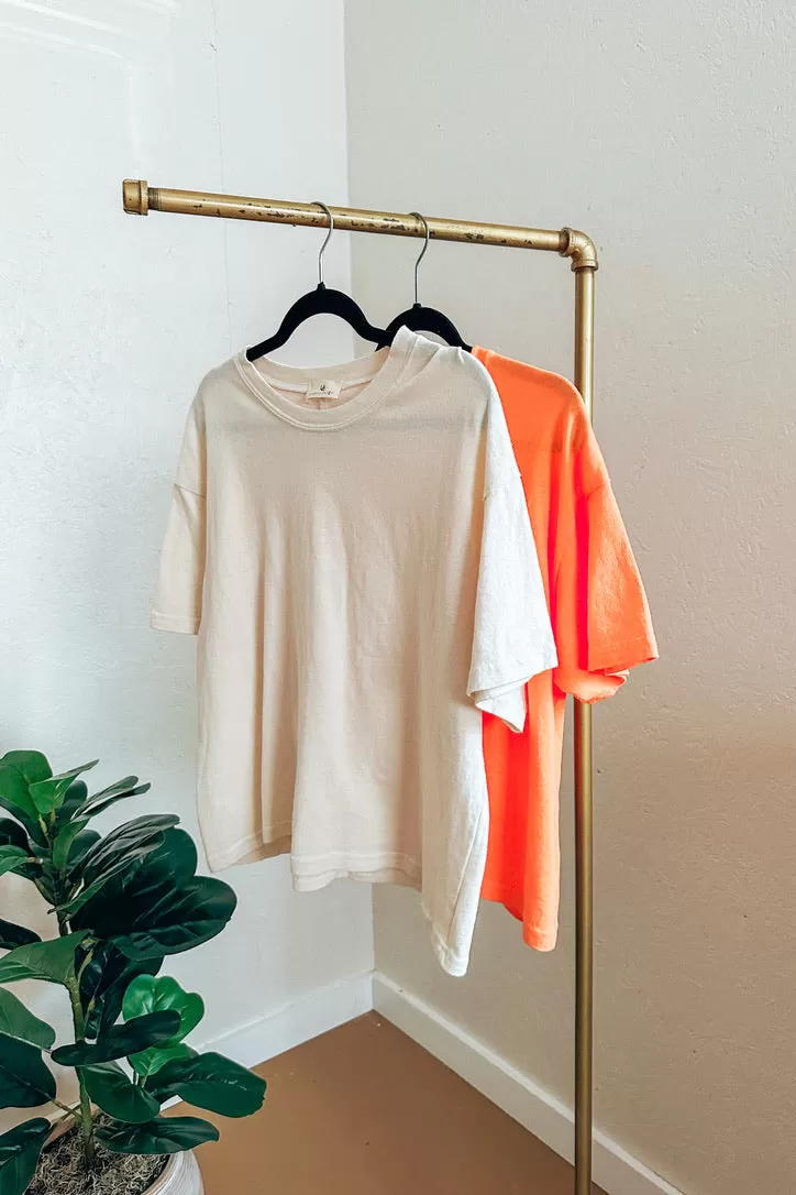 Avery Oversized Boxy Tee | 2 COLORS