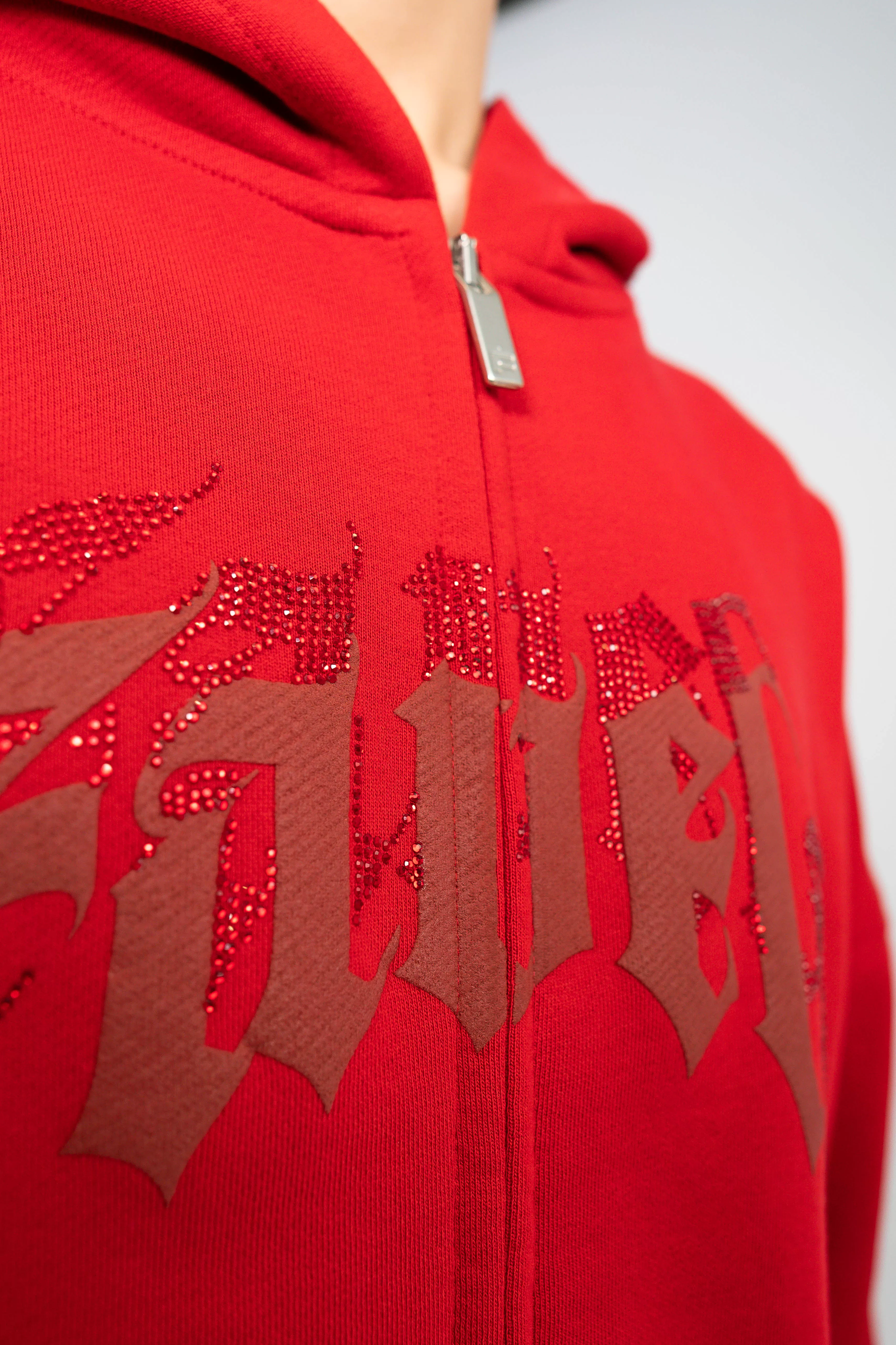 AVES RHINESTONE RED FRONTZIP