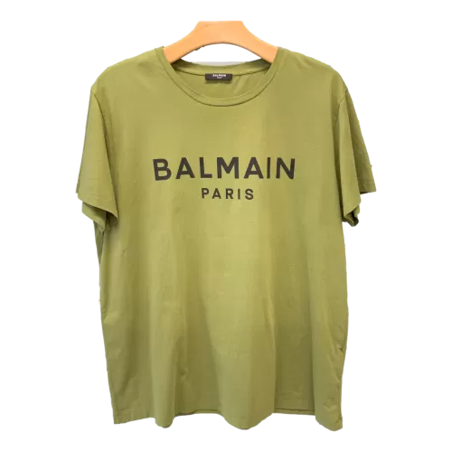 Balmain Khaki and Black Oversized T-shirt XXL