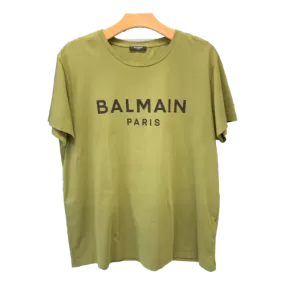 Balmain Khaki and Black Oversized T-shirt XXL