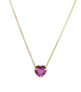 Barbie Pink Heart Slider Necklace