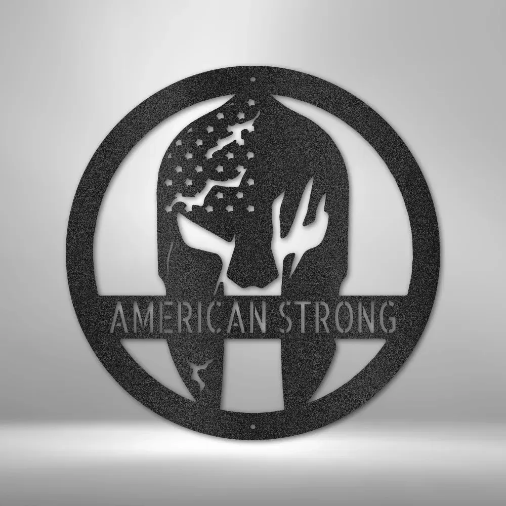 Battle Spartan Helmet - Custom Steel Sign