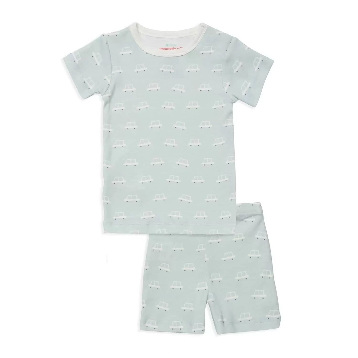 beep beep time for sleep organic cotton magnetic no drama pajama shortie set