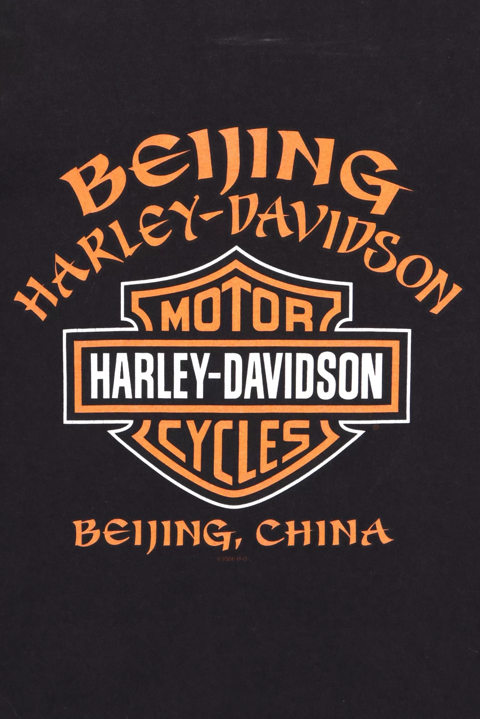 Beijing HARLEY DAVIDSON "Wild" Joker Card Front Back Tee USA Made (XL)