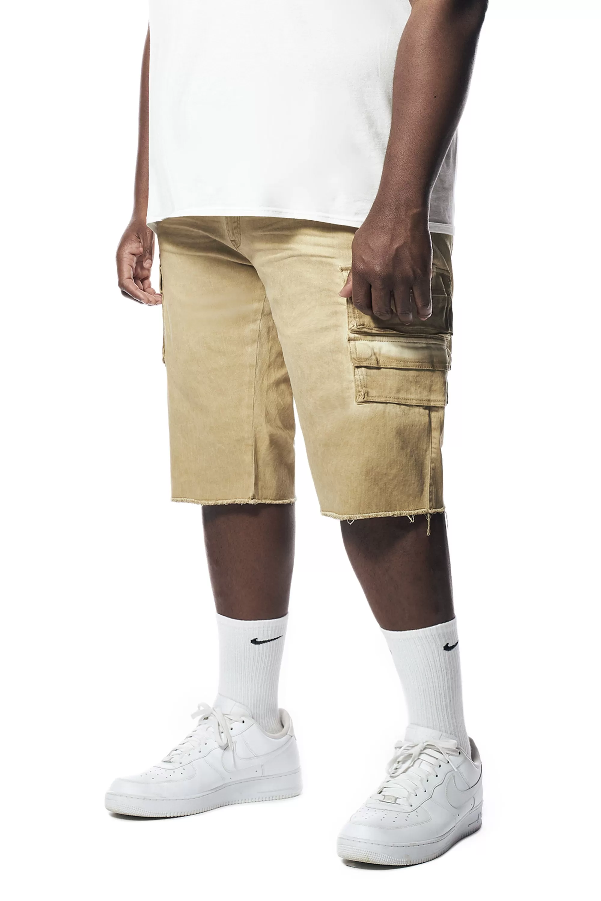 Big and Tall - Pigment Dyed Twill Utility Shorts - Khaki