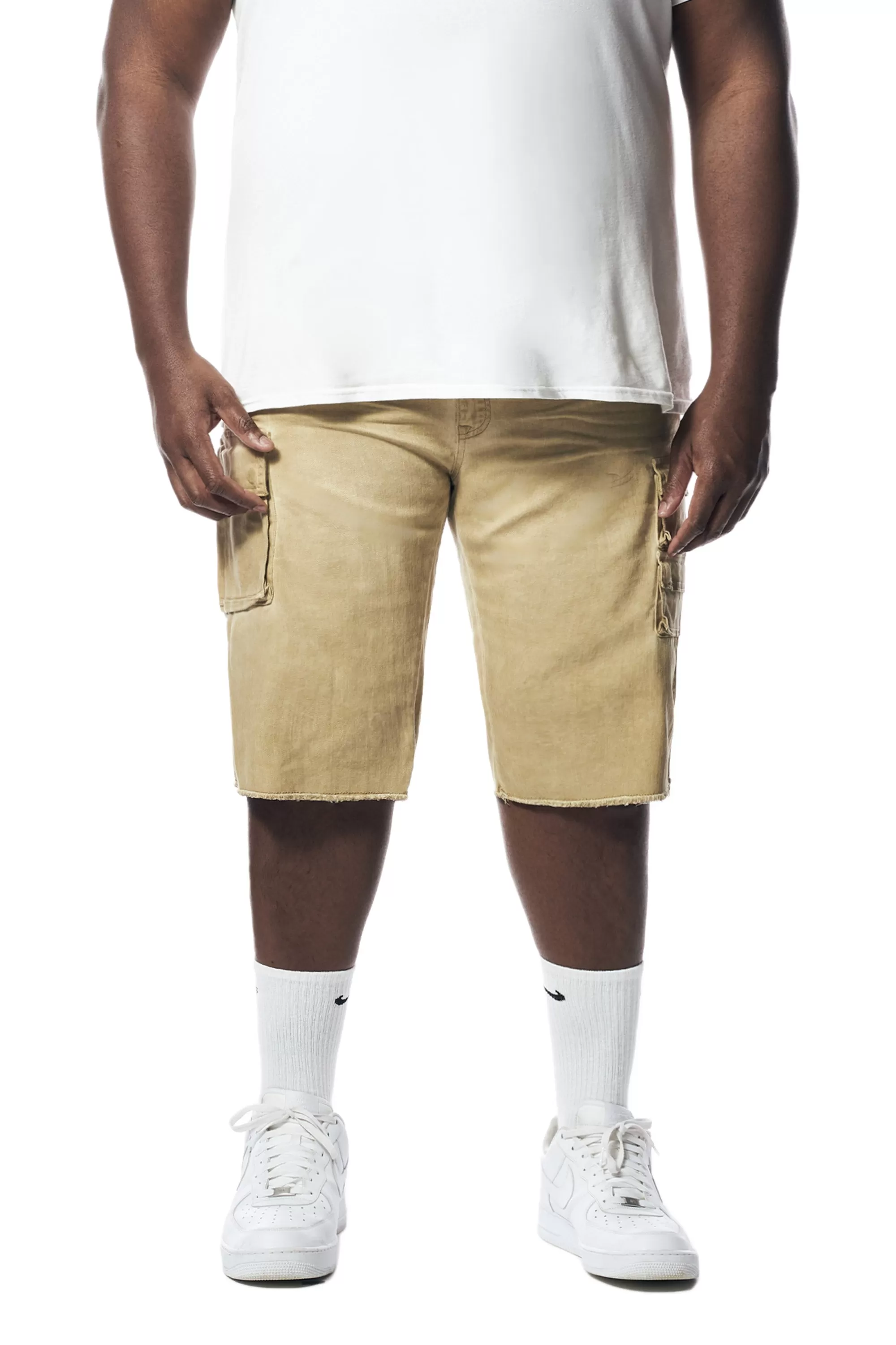 Big and Tall - Pigment Dyed Twill Utility Shorts - Khaki