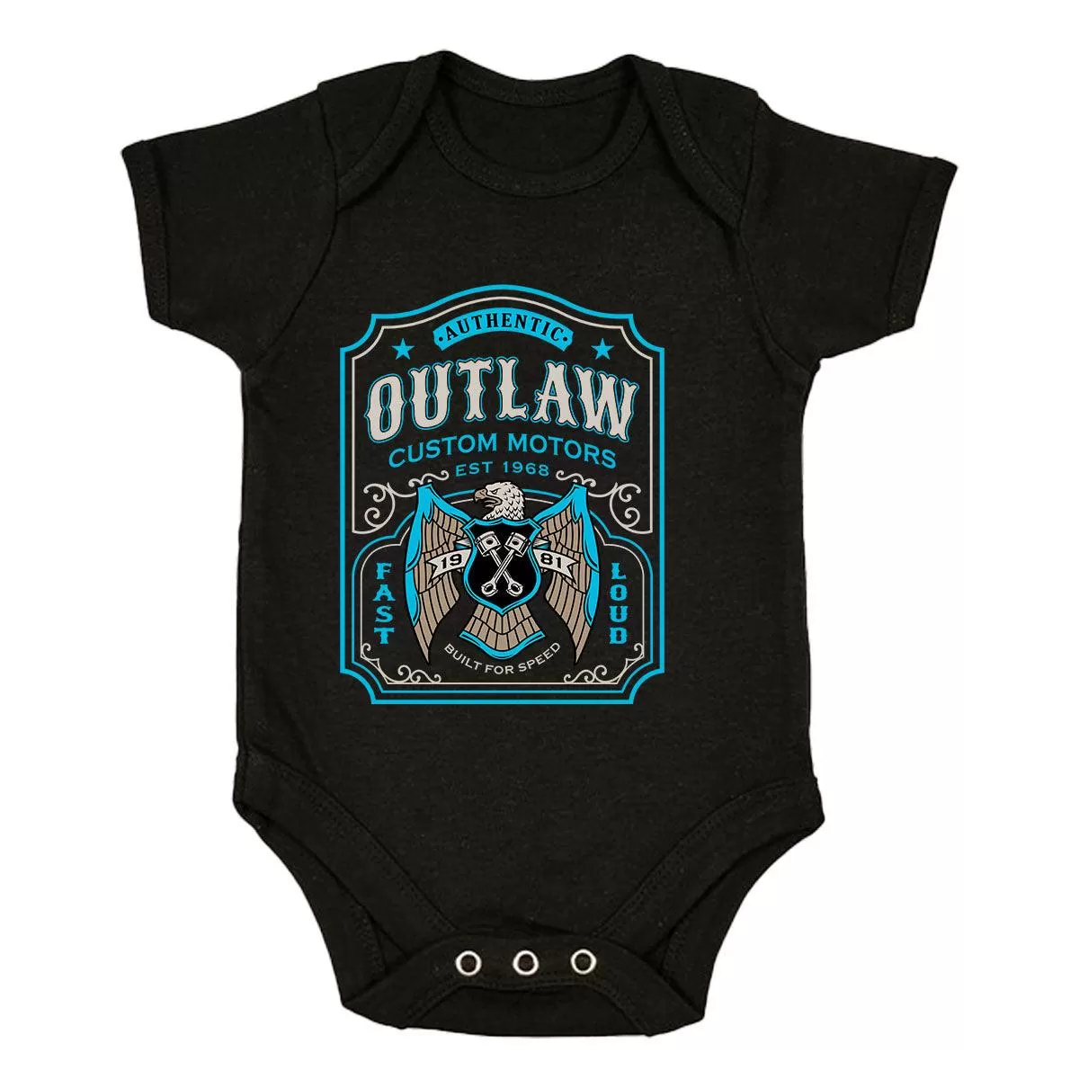 Biker Authentic Outlaw Motorbike Motorcycle Cafe Racer Chopper Bike Baby & Toddler Body Suit