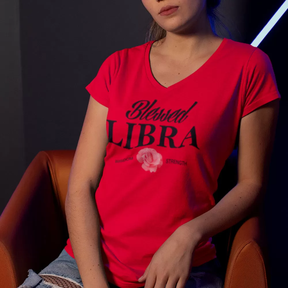 Blessed Libra V-Neck Tee