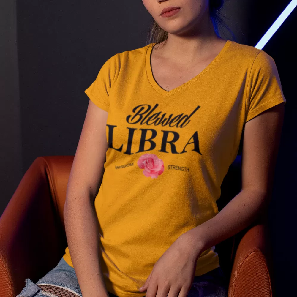 Blessed Libra V-Neck Tee