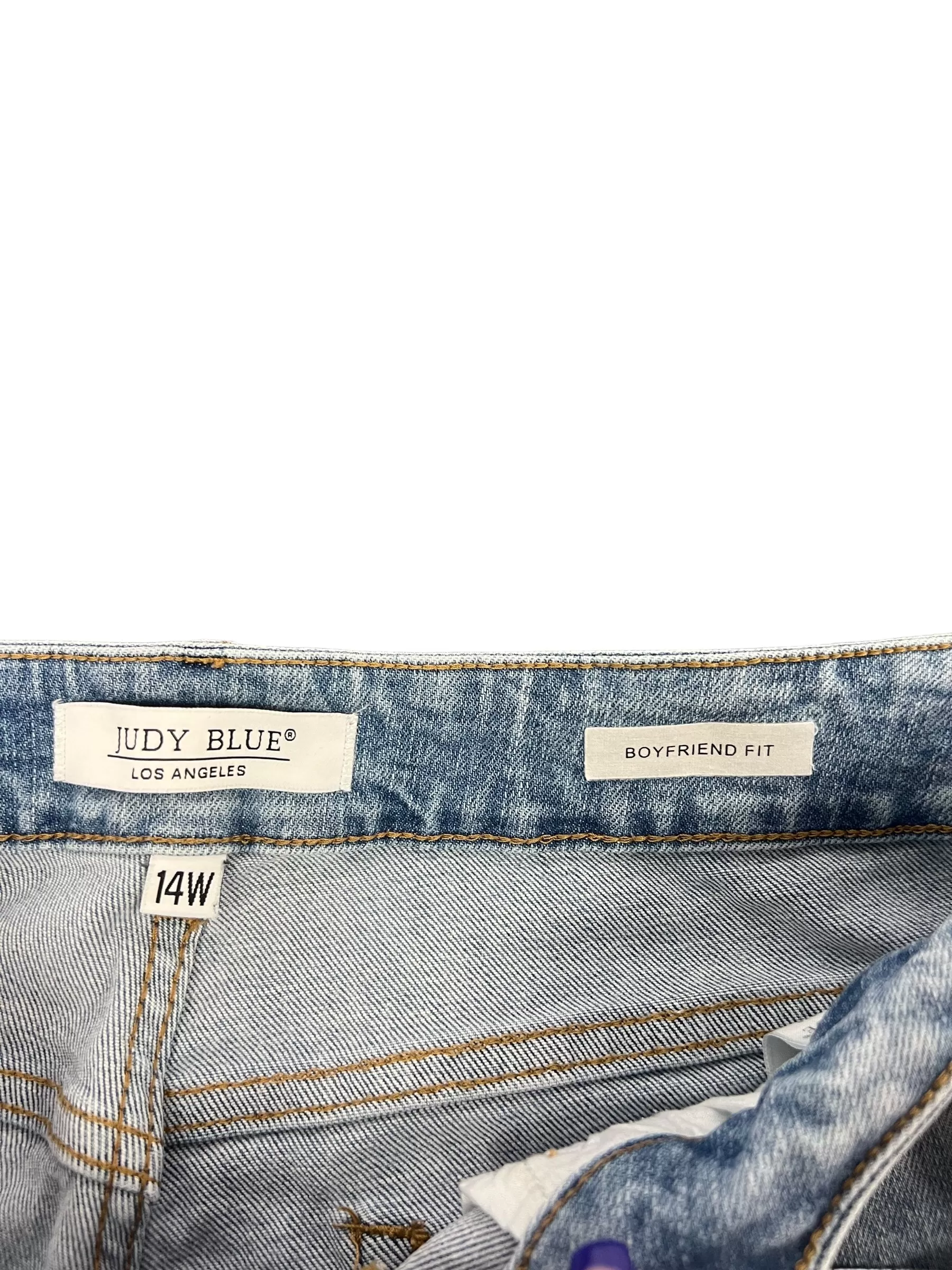 Blue Denim Jeans Boyfriend Judy Blue, Size 14